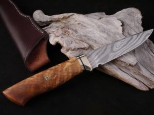 Damast Jagdmesser "Egger Messerschmiede" Kitzbühel