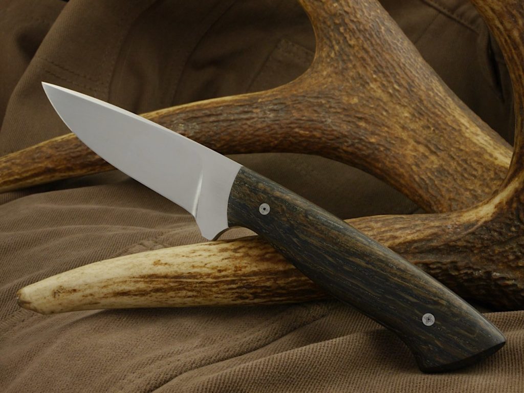 Jagdmesser Egger Meserschmiede Handmade Hunting knives. Mooreiche. N690 Moor Oak
