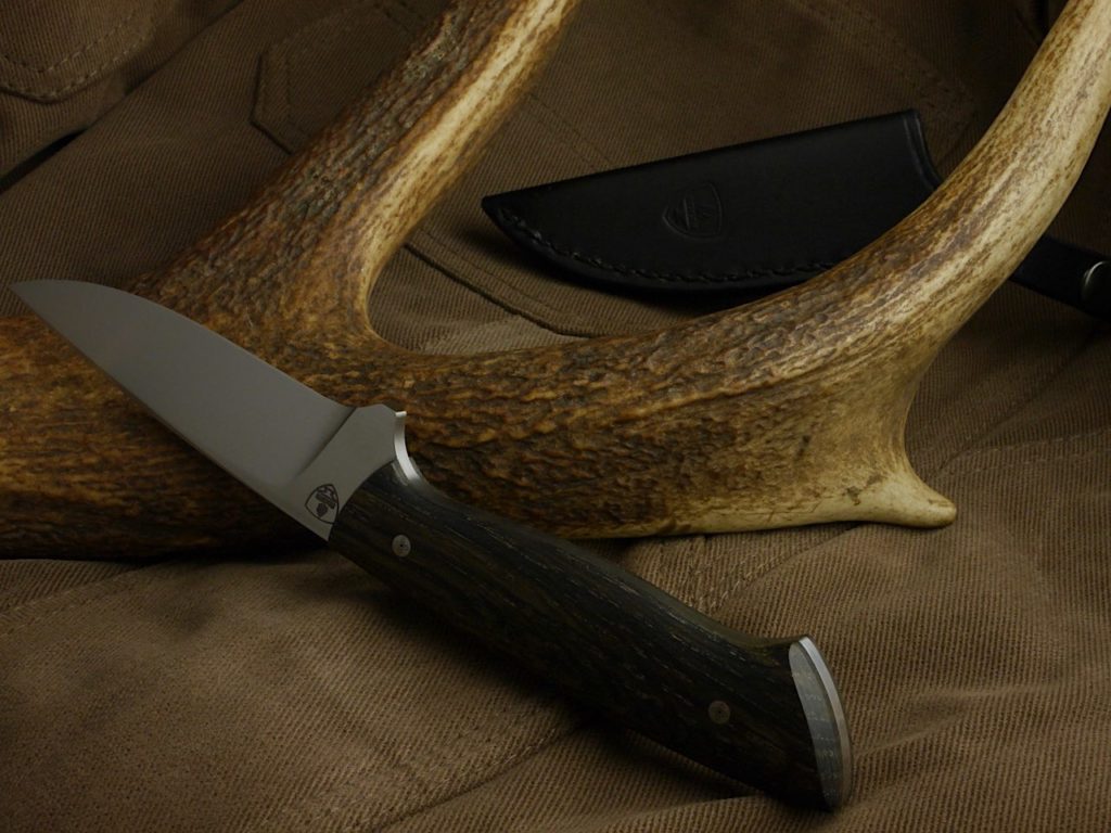 Jagdmesser Egger Meserschmiede Handmade Hunting knives. Mooreiche. Moor Oak N690