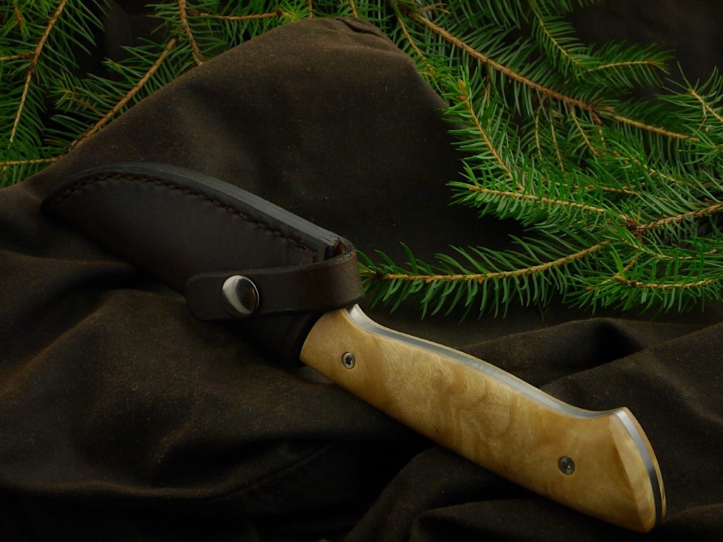 Jadgmessser Ahorn Griff N690 Custom handmade Hunting knives Maple handle