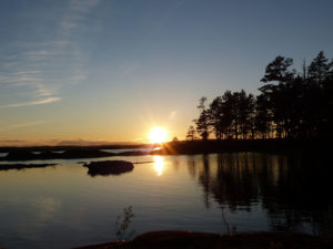 Sonnenuntergang in Finnland / Lappland